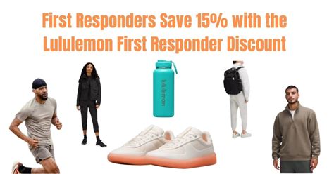 lululemon discounts for first responders.